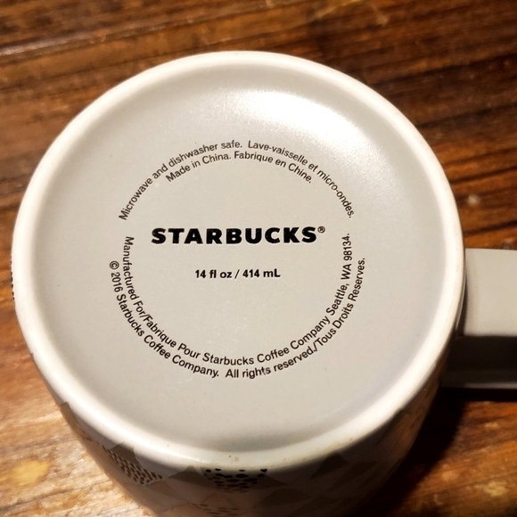Starbucks Black and Gold Christmas Tree Mug 2016 - Picture 5 of 7